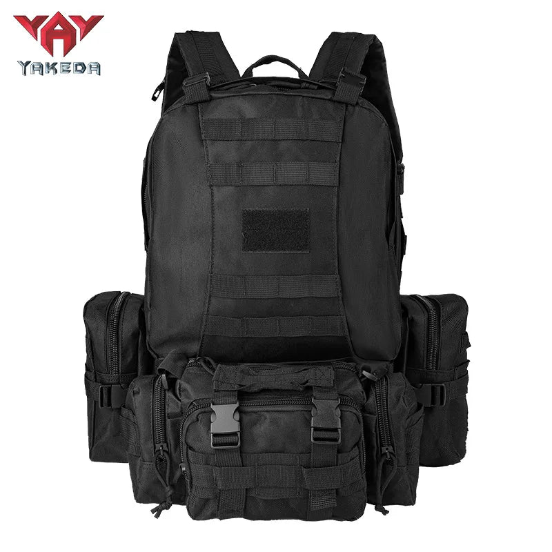 YAKEDA Tactical Backpack Outdoor Mountaineering Tactical Bag Sports Men and Women Large Capacity Wear-resistant Picnic Camping