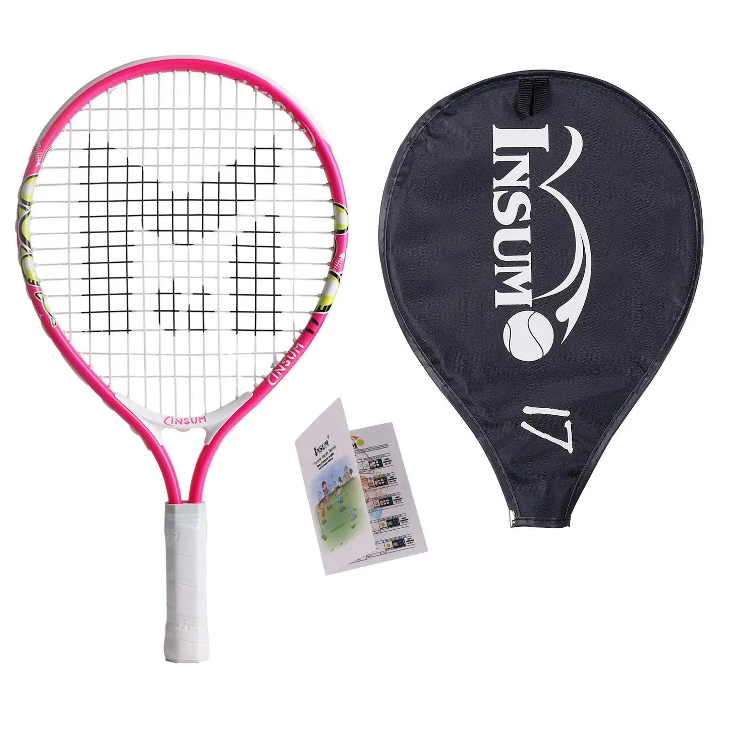 17" Kids Tennis Racket Best Starter Kit for Kids Age 4 and Under with Shoulder Strap Bag and Tennis Racket Toddler Tennis Raquet
