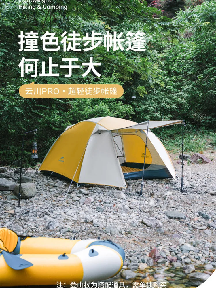 Naturehike-Camping Ultralight Tent, Outdoor Portable, Rainproof and Sun Protection, 2-3 People, Hiking, CNK2300ZP024