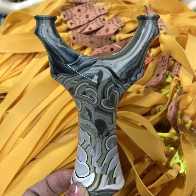 High Quality Resin Slingshot Outdoor Hunting Catapult with Rubber Band Professional Shooting Fishing Accessories Compound Bow