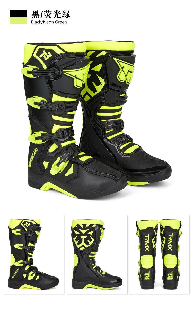 Motocross Enduro Professional Racing Boots Motorcycle Off-road Bottas Motorboat Shoes ATV MTB Motorcycle Long Racing Boots