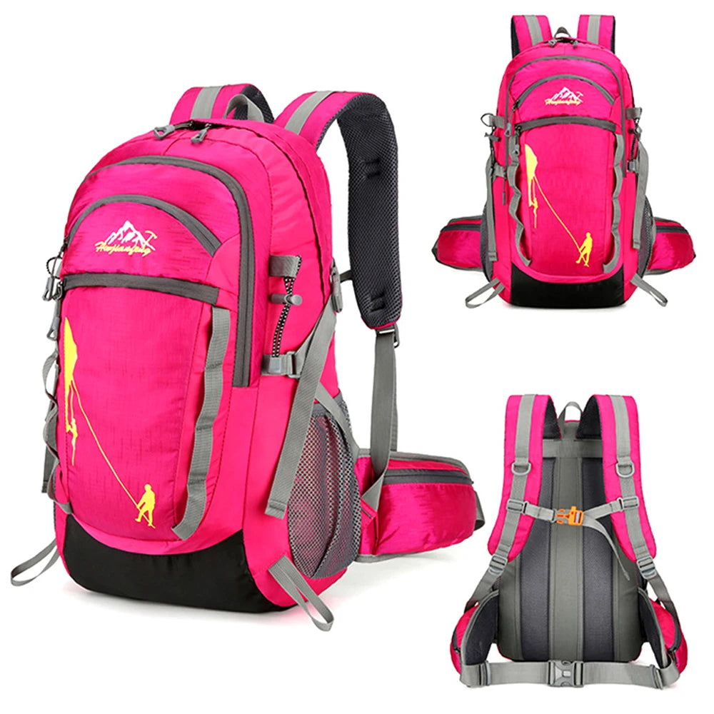 1PCS 40L Hiking Backpack, Water Resistant Lightweight Outdoor Sport Daypack Travel Bag for Camping Climbing Skiing Cycling