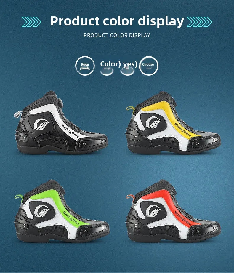 Motorcycle Cycling Shoes with Lock Motorcycle Boots Mountain Bike Racing Fall-proof Summer Waterproof Breathable Casual Boots