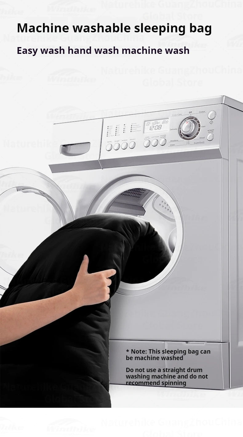 Naturehike BLACKDOG Envelope Sleeping Bag Double Spring Autumn Quilt 210T Camping Ultralight Outdoor Travel Adult Sleeping Bag