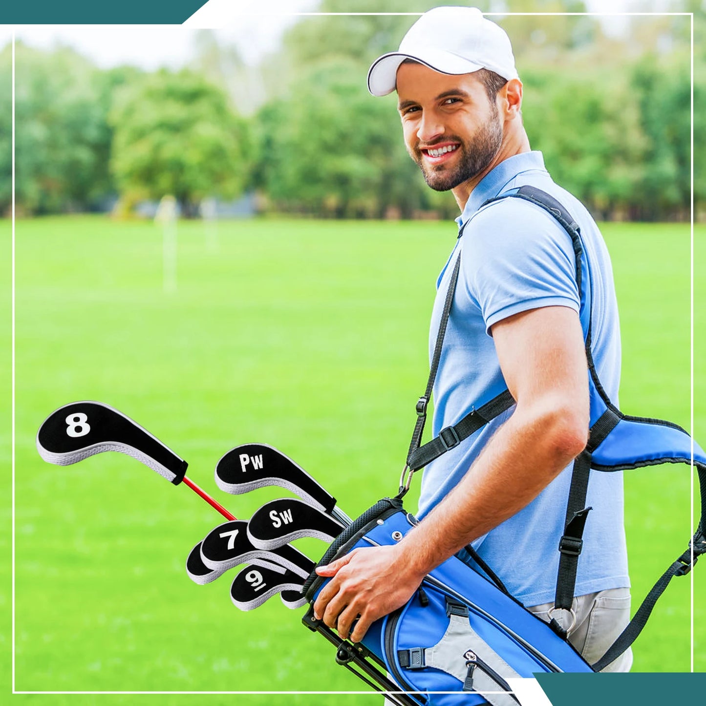 12piece Protective Cover Set Of 12 For Golf Club Head Irons Golf Supplies Accessories Golf Training