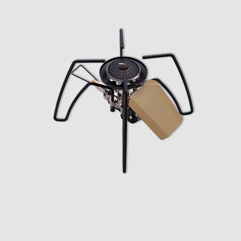 Outdoor SWS black spider ignition card stove, outdoor camping barbecue picnic ignition windproof folding high-power stove head