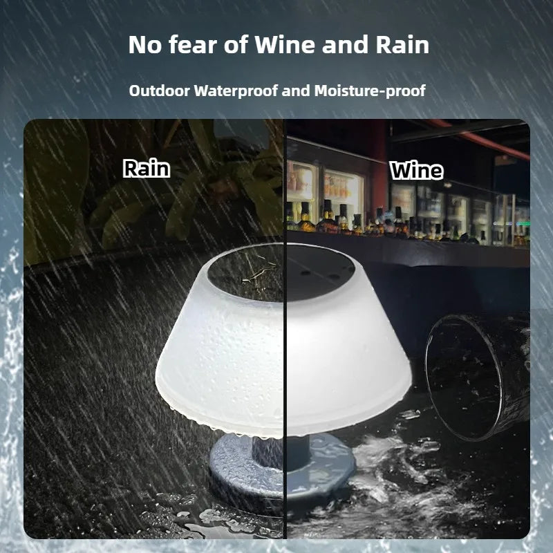 Solar Led Table Lamp Outdoor Modern Home Garden Decoration Solar Charging Cordless Lamp Restaurant For Outdoor Bar Restaurant