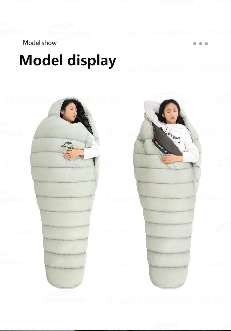 Naturehike Goose Down sleeping bags camping Ultralight Winter Gear Supplies Travel Waterproof folding Comfortable Tourism bag