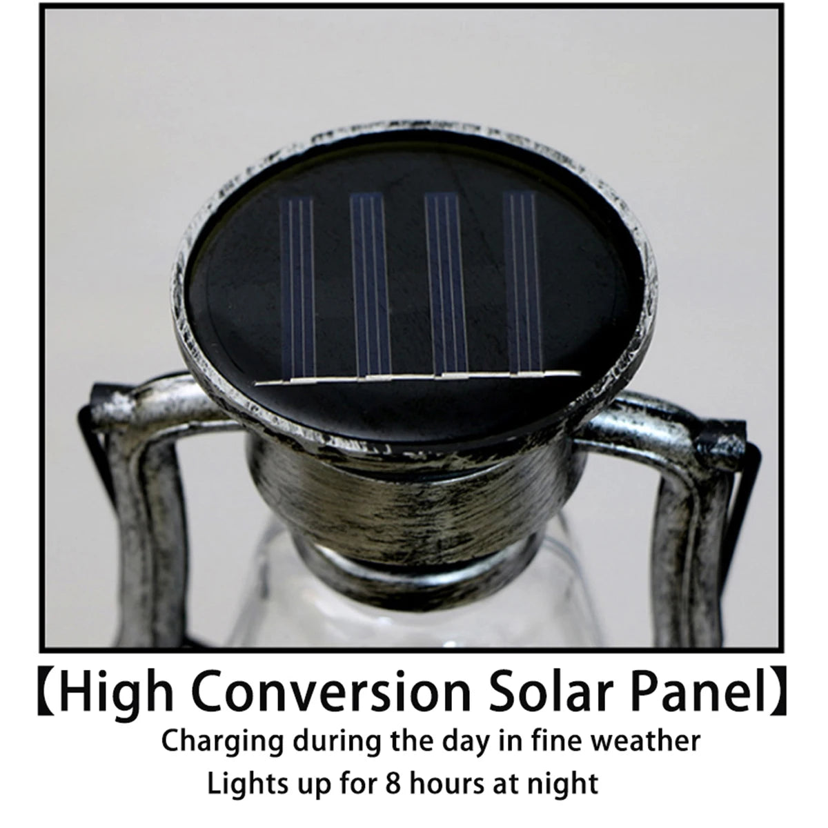 LED Solar Candle Light Retro Kerosene Lamp Solar Powered Hanging Light Outdoor Portable Lantern Light Courtyard Garden Decor