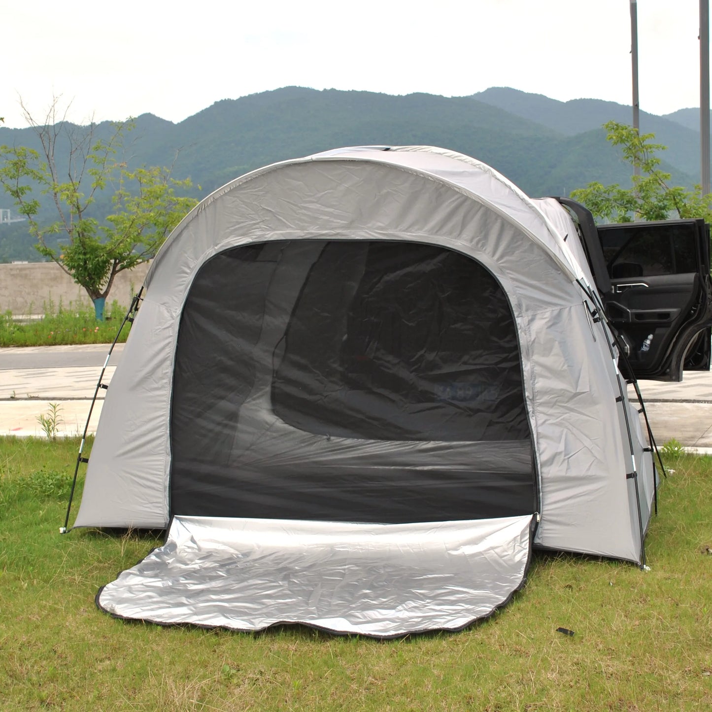 6 Person SUV Car Tailgate Tent - Double-Layer PU3000mm Waterproof, UPF50+ UV Shield, EV-Compatible for Camping & Outdoor Multi-U
