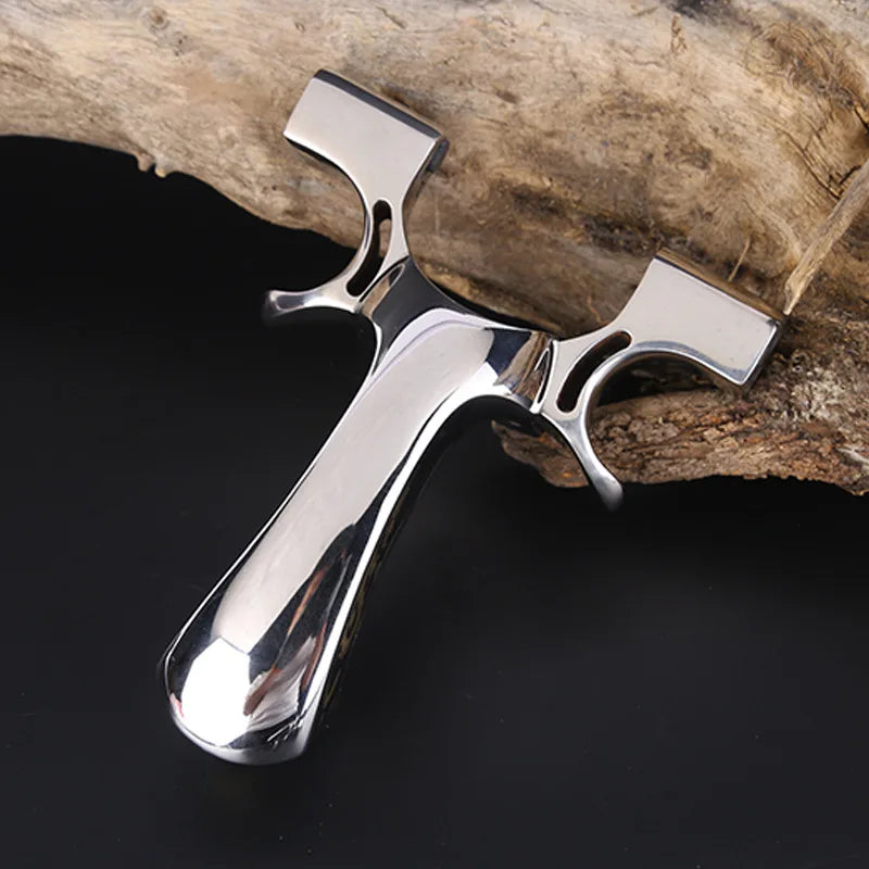 New High-Precision Slingshot 304 Stainless Steel Outdoor Powerful Shooting Slingshot Catapult Set