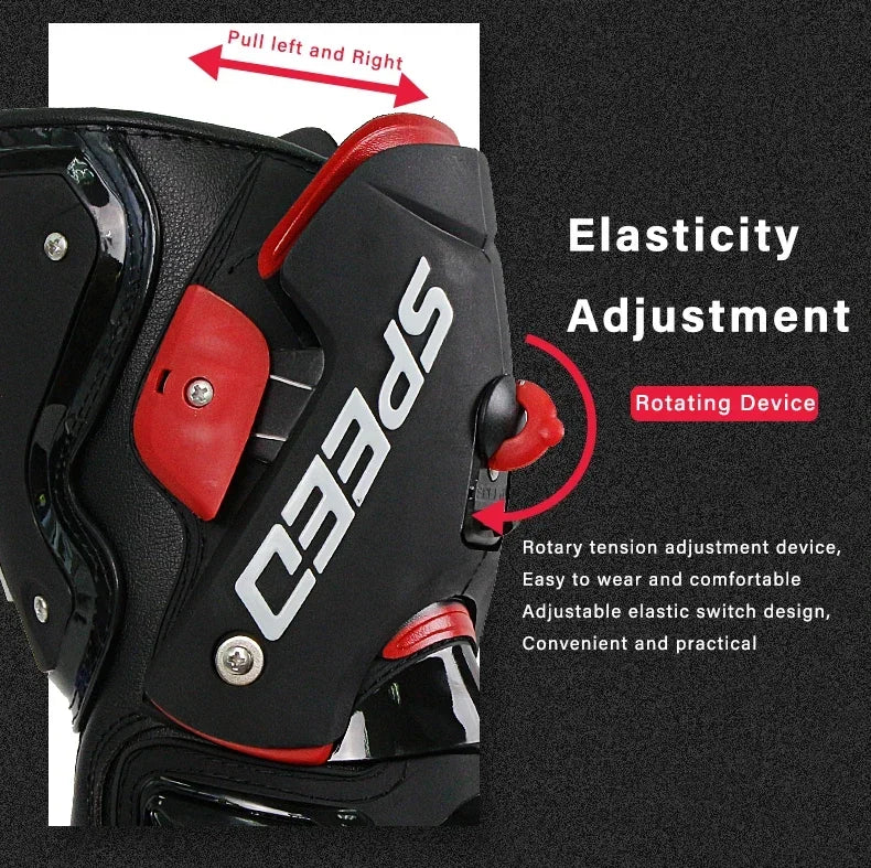 Riding Tribe Men Leather Motorcycle Boots Moto Ridding Racing Motocross Off-Road dirt bike Motorbike Shoes Botas Motor Boot