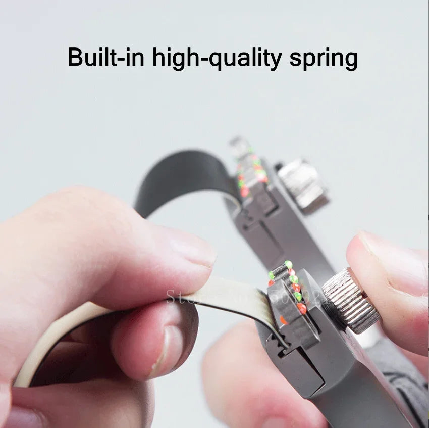 High Quality Hunting Shooting Slingshot Stainless Steel Great Power Catapult with Flat Rubber Band Outdoor Sport Competition