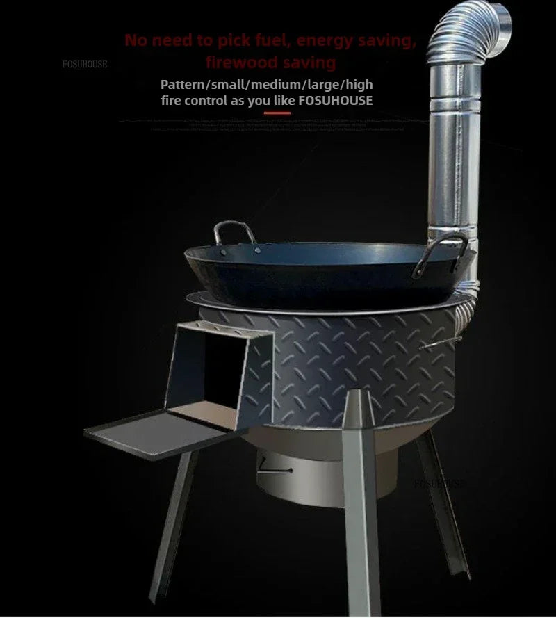 Chimeneas Camping Fire Pit Outdoor Grill Stand Camping Stove Heating Wood Fire Stove Household Rural Portable Brazier Stove
