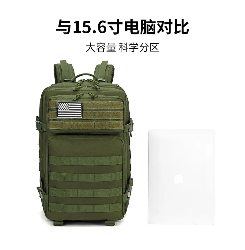 45L Lightweight Hiking Backpack Large Capacity Tactical Backpack Sport Climbing Backpack Outdoor Pack 900DOxford Water-Resistant