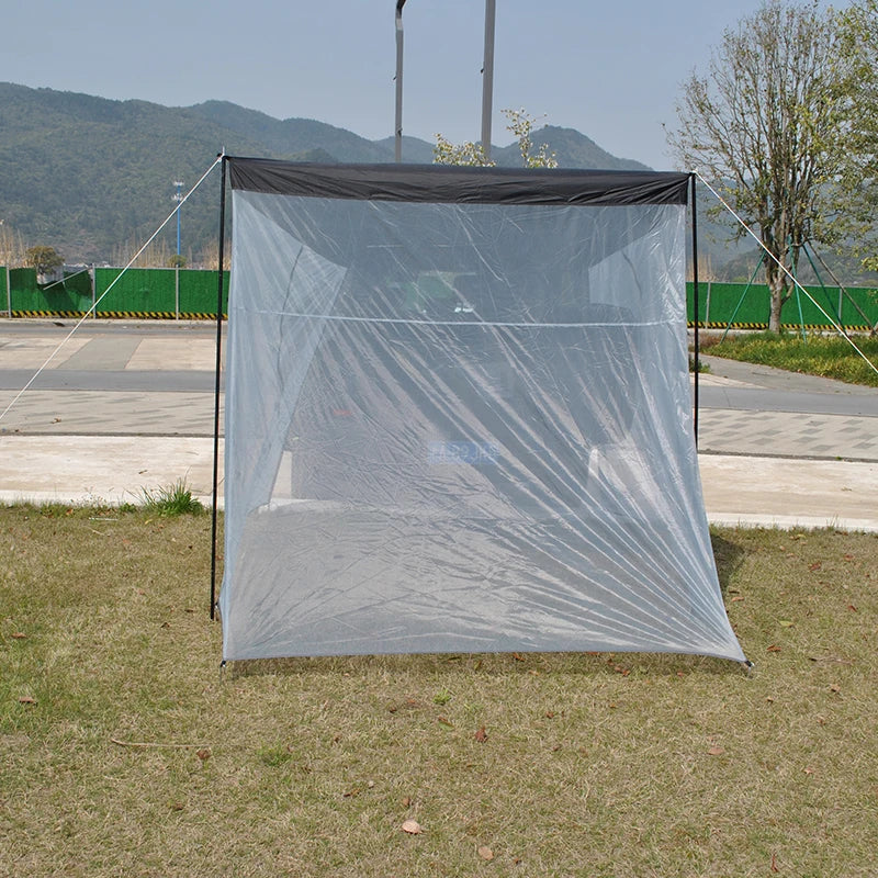 SUV Rear Tent with Mosquito Net – 4-Person Sun Shelter & Quick-Setup Car Canopy for Family Camping, Outdoor Adventures