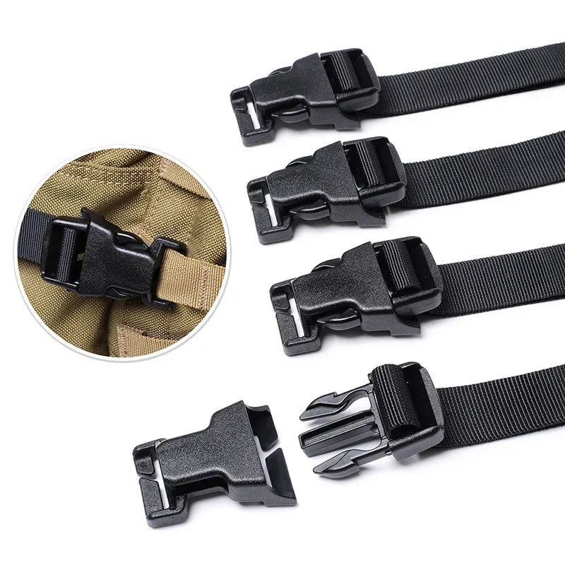 4pcs Molle System Webbing Straps Tactical Backpack Vest Adapter Belts Outdoor Sports Climbing Hiking Hunting Bags Chest Straps