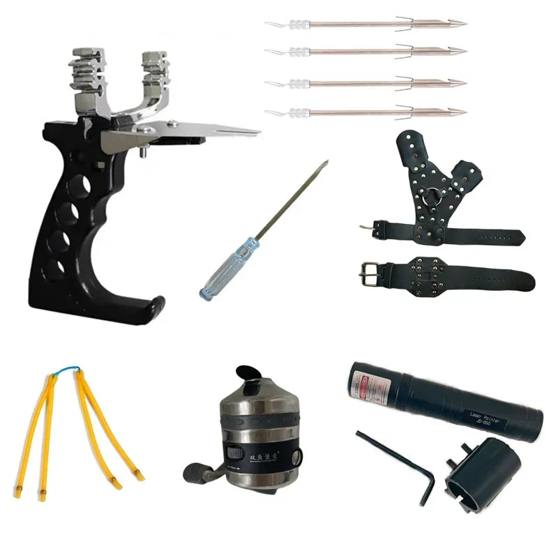 Big Power High-precision Fishing Slingshot With Laser Outdoor Hunting Catapult Outdoors Fishing Compound Bow Fishing Tools
