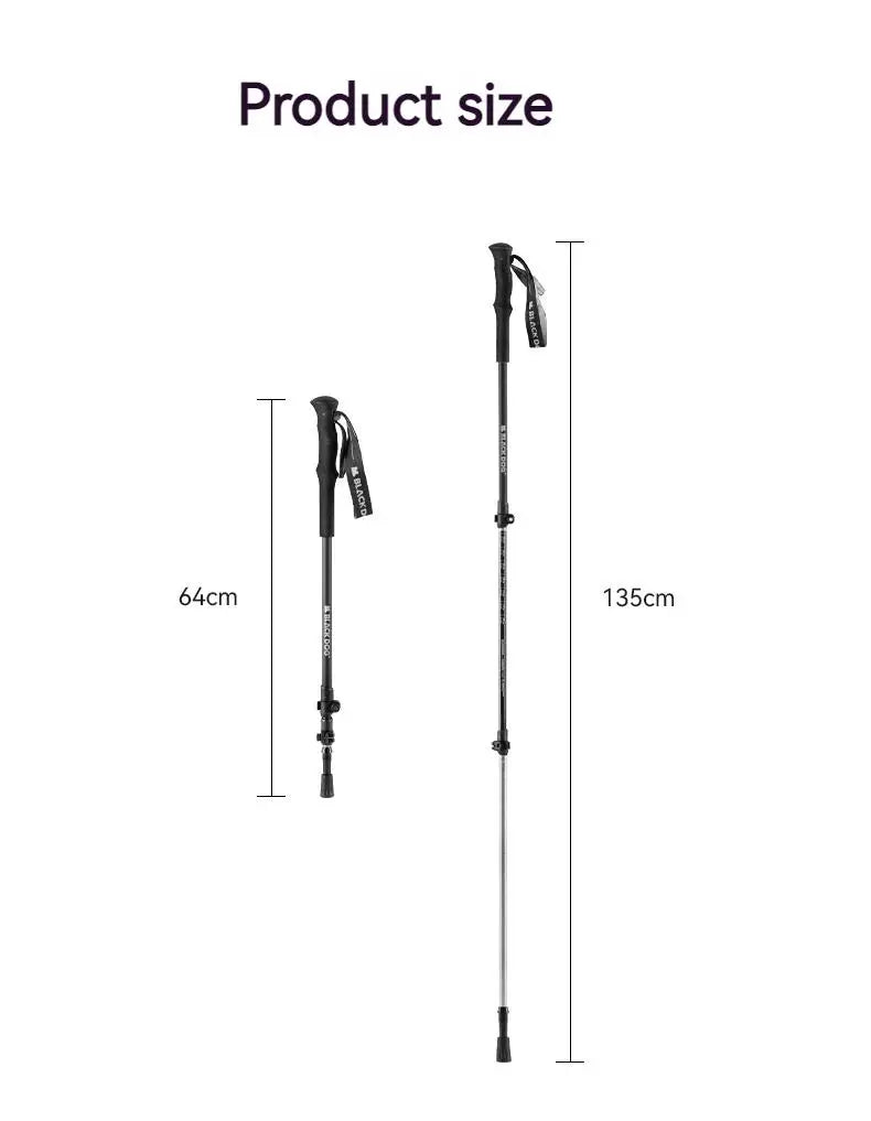 Naturehike Blackdog Trekking Pole Telescopic Aluminum Carbon Walking Sticks Hiking Cane Adjustable Ultralight Mountaineering 1pc