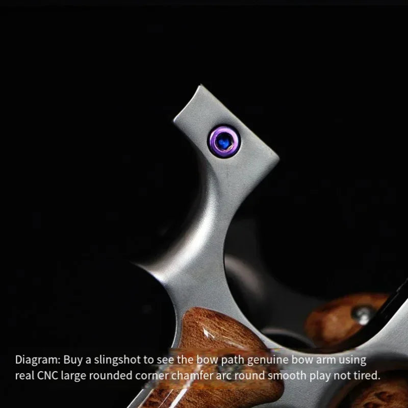 Stainless Steel Slingshot with Flat Rubber Band Hunting Catapult Accessories Outdoor Sports High Quality