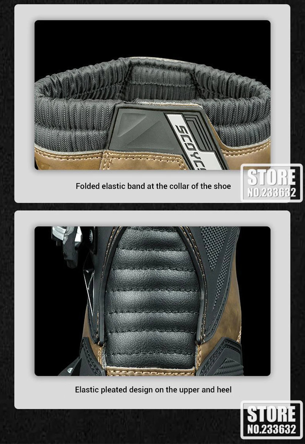 SCOYCO's New Upgraded Motorcycle Riding Boots Are Equipped With Rally Shoes Motorcycle Fall Resistant Racing Boots MT038WP-2