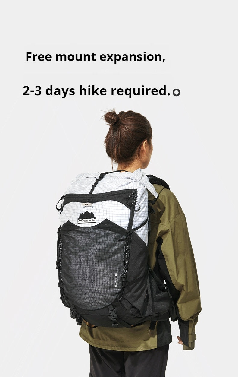 Naturehike Helium 40L Hiking Backpack Internal Frame Large Anti-slip Outdoor Travel Sports Climbing Shoulder Bag With Rain Cover