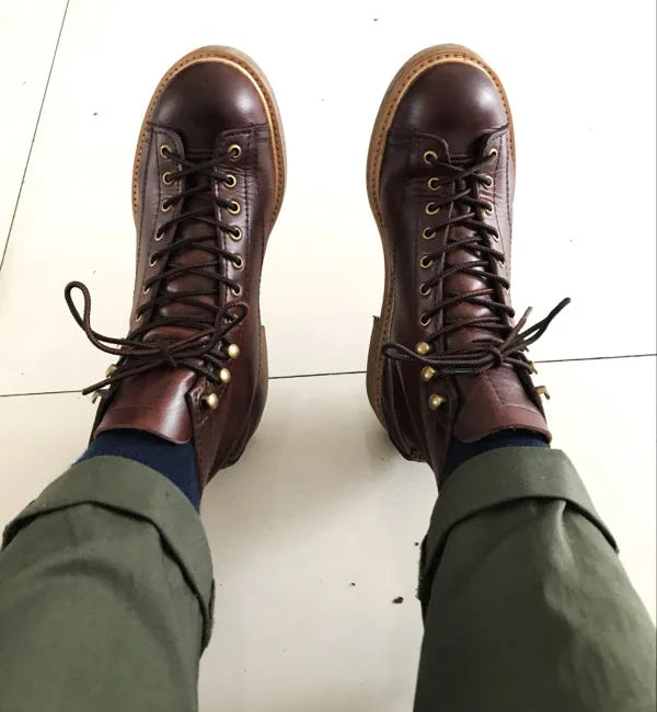 Mens British Wind Retro Boots Motorcycle Short Boots Men's Leather Boot Casual Work Shoes Men Women's Tide Chelsea Boots