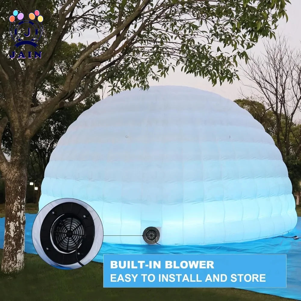 4.5m White Inflatable Dome Tent Outdoor Lighting Inflatable Igloo Dome Inflatable Party Tent With Blower For Camping Festival
