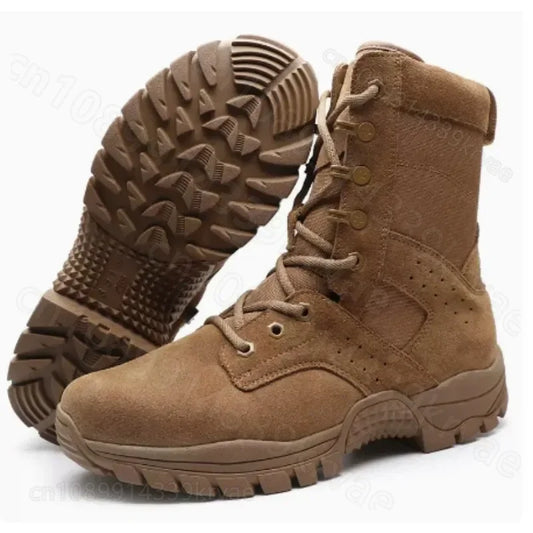 3515 Genuine Brown Boots Spring/Summer Genuine Leather Durable Off Road Mountaineering Training Desert Boots botas para moto