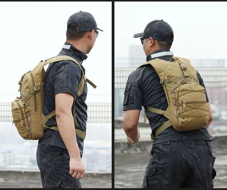 Oxford 15L Molle Tactical Backpack 800D Travel Hiking Bicycle Backpacks Outdoor Sports Cycling Climbing Trekking 3P Bag