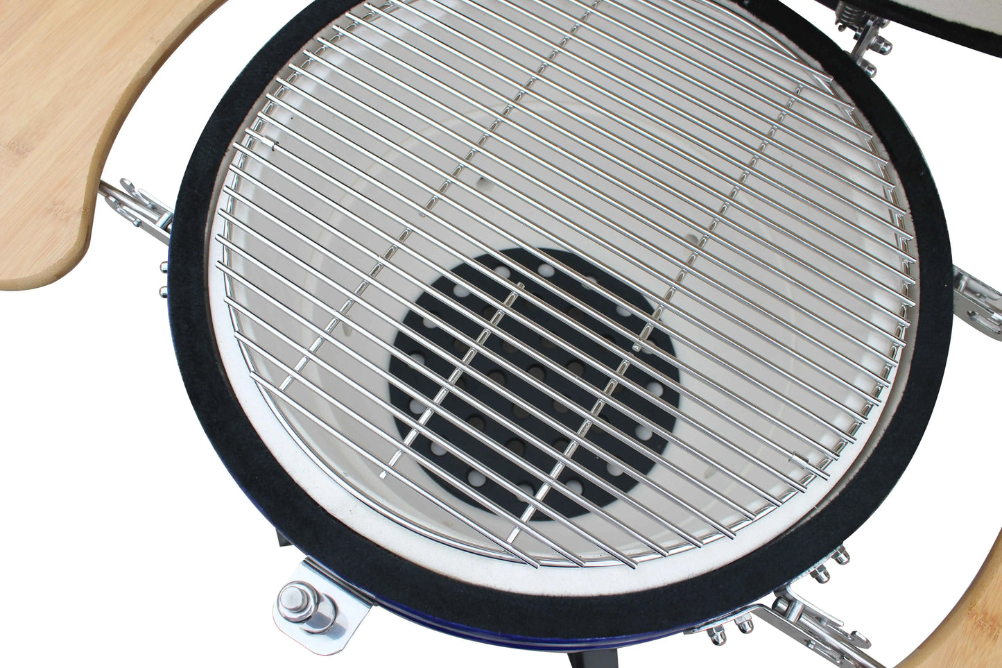 21-Inch Indoor/Outdoor Kamado  Ceramic Grill Oval Egg BBQ with Steel Iron Garden Camping  Ceramic BBQ