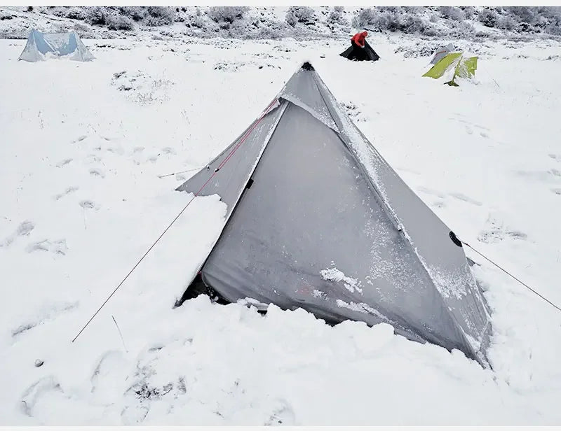 3F UL GEAR LanShan 1 pro Just 690 Grams 1 Person Outdoor Ultralight Camping Tent 3/4 Season 230*80*125CM Two Side Camping Tent