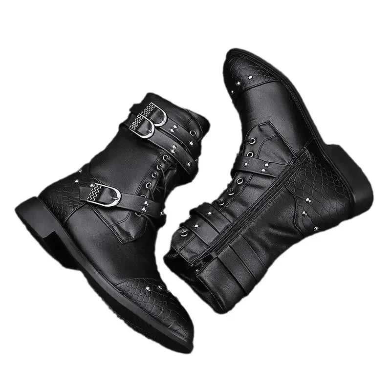 2024 New Mid Barrel  Boots Honorary Boots Motorcycle Men's Performance Boots motorcycle shoes botas moto 37-45size moto shoes