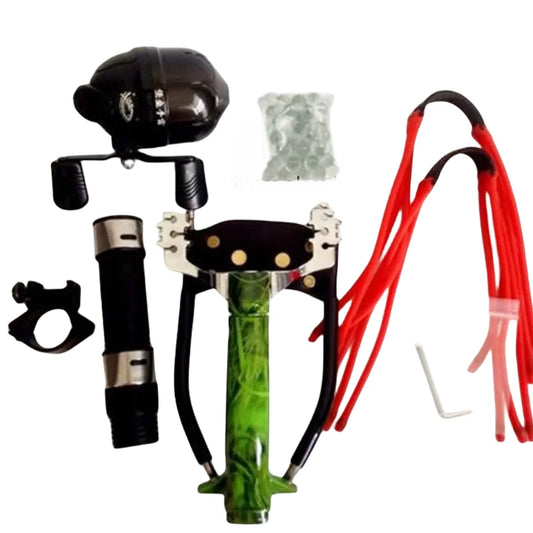 Aluminium Alloy Fishing Sling shot Slingshot Hunting Powerful Catapult Camouflage Stainless Steel Hunter