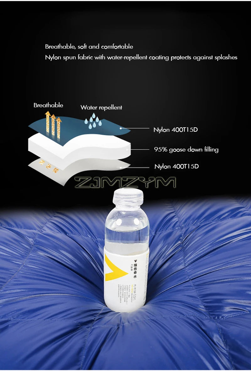 Down Mummy Sleeping Bag for Backpacking, Camping, Waterproof Portable Sleeping Bag, Zip Together for 2 Person Sleeping Bag