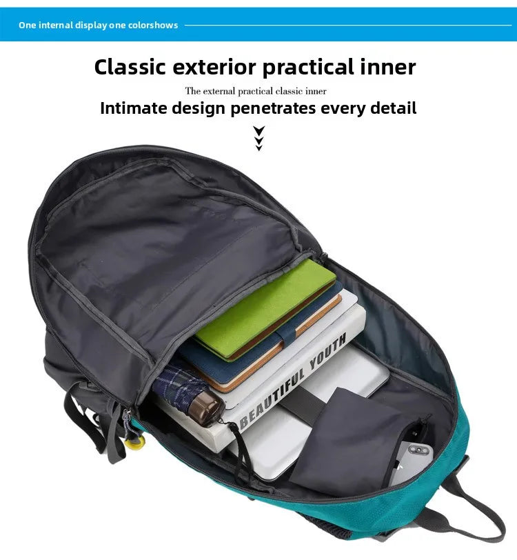 60L Large Capacity Hiking Backpack Men Outdoor Mountain Backbag Male Sport Back Pack Leisure Teens Travel Package Black