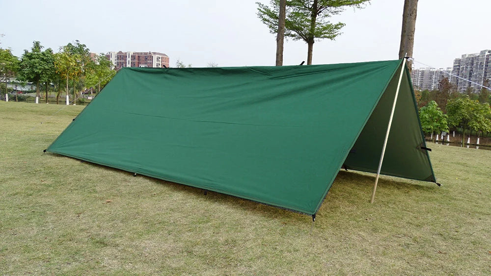 4x4m 4x3m 3x3m 19 Hang Points Tent Tarp Survival Sun Shelter Shade Canopy Outdoor Backpacking Waterproof Camping Awning SunShade