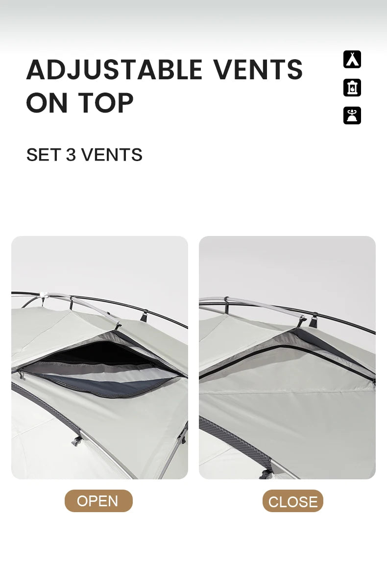 MOBI GARDEN Camping Tent Royal Castle 150D Oxford With Snow Skirt Double Layer Waterproof Hiking 5 Person 4 Season Tent UV50+