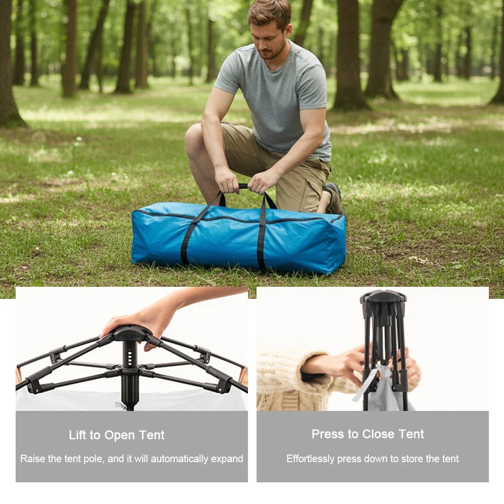 EMER Outdoor Camping Tent Automatic One-touch Tent Waterproof Picnic Tourist House for Travel Hiking Fishing Camping Supplies