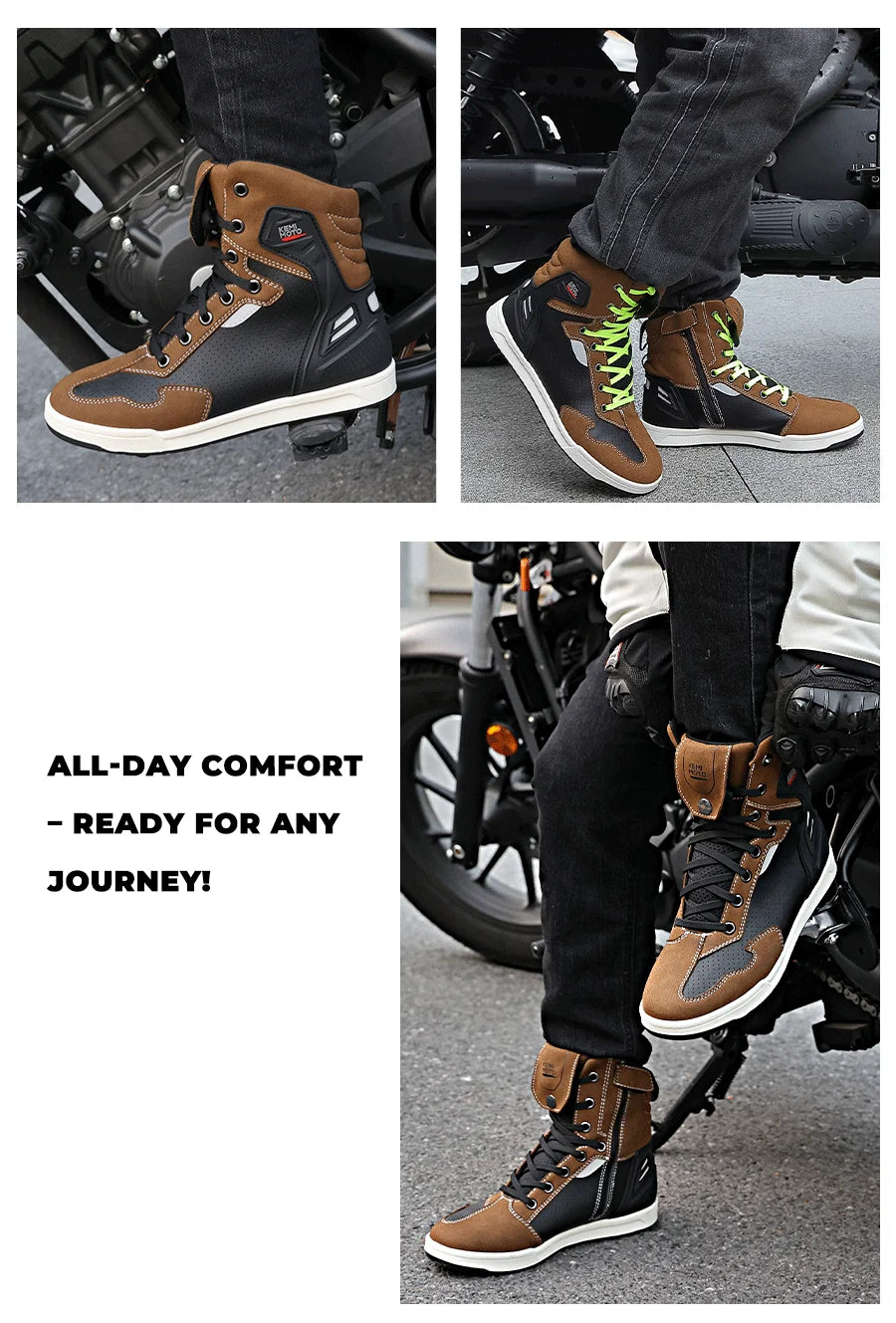 Motorcycle Boots Men High-top Shoes Summer Professional Riding Casual Anti-collision Anti-slip Cycling Protection Equipments