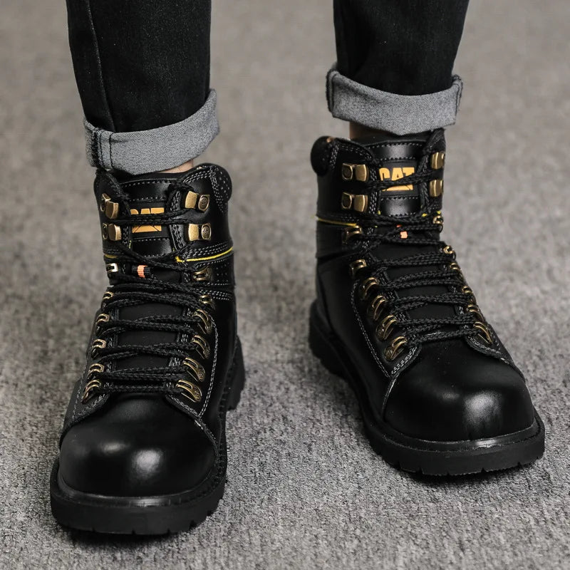 Hot Selling Men's And Women's Motorcycle Boots, Genuine Leather Couple's Workwear Boots, Outdoor Hiking Boots, Hiking Boot, Cyc