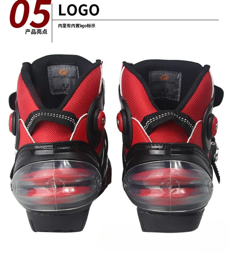 A9003 Men's Profession Motorcycle Boots Ankle Motocross Racing Boots Sports Protective Boots Off Road Motorcycle Riding Shoes