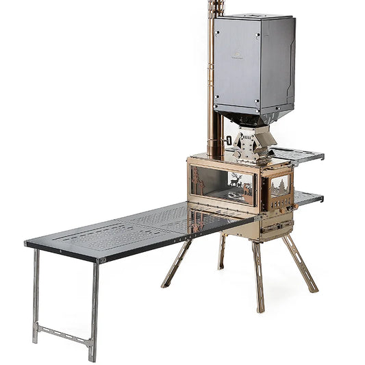 Firewood Stove Tent Heater Wood Furance Pellet Stove Brazier Grill Outdoor Camping Stove Portable Tent Heating Drawer Oven New