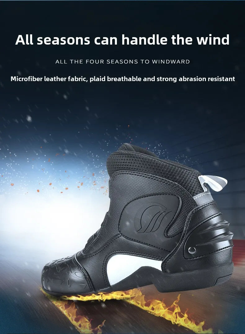Motorcycle Cycling Shoes with Lock Motorcycle Boots Mountain Bike Racing Fall-proof Summer Waterproof Breathable Casual Boots