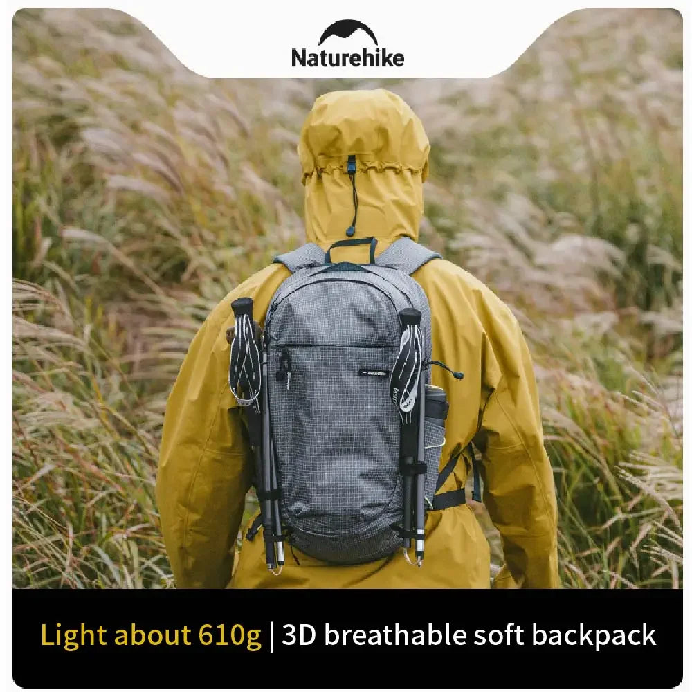 Naturehike Ultra-light Outdoor Hiking Backpack, 20 Liters Waterproof and Breathable, Suitable for Outdoor Camping Trips.