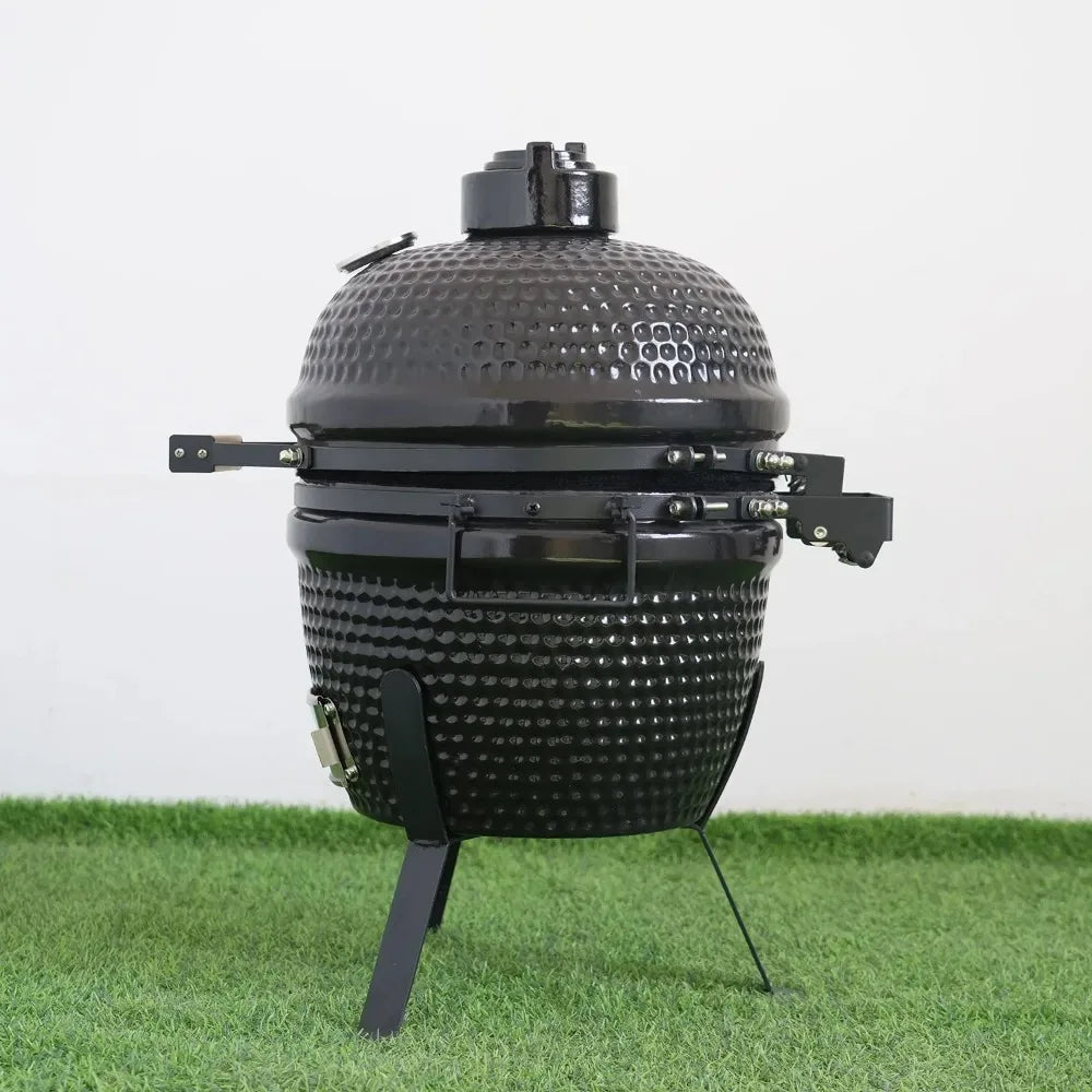 Easy Clean Ceramic Coating BBQ Grill - Non Stick, Heat Retention, User-Friendly Design & Foldable for Outdoor Picnic Cooking