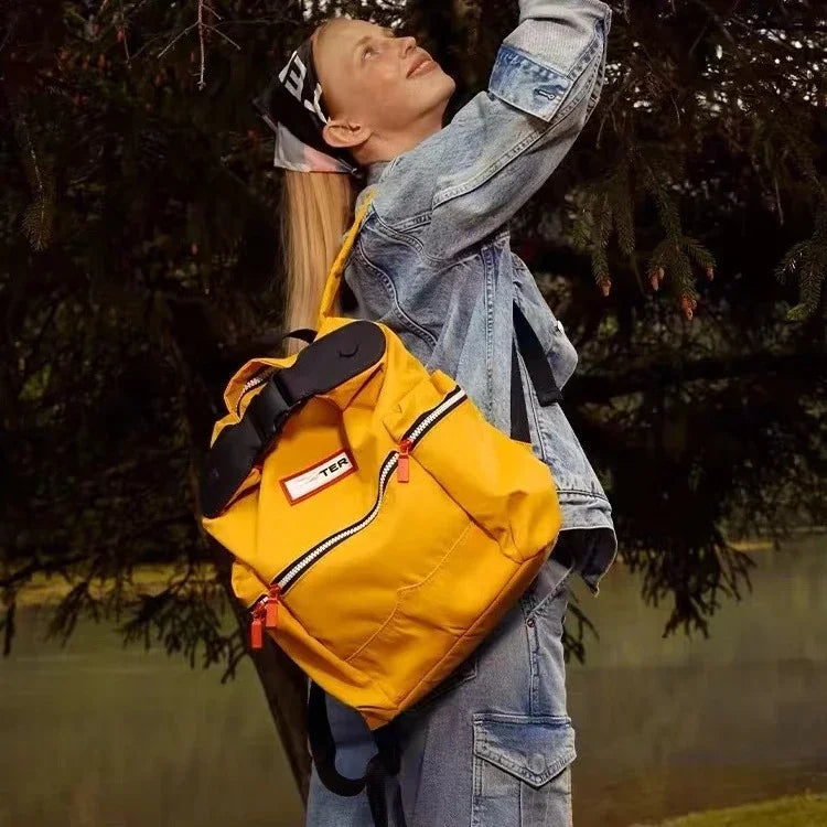 Unisex Outdoor huntsman Backpack with Top Buckle Nylon Waterproof Travel Mountaineering Backpack