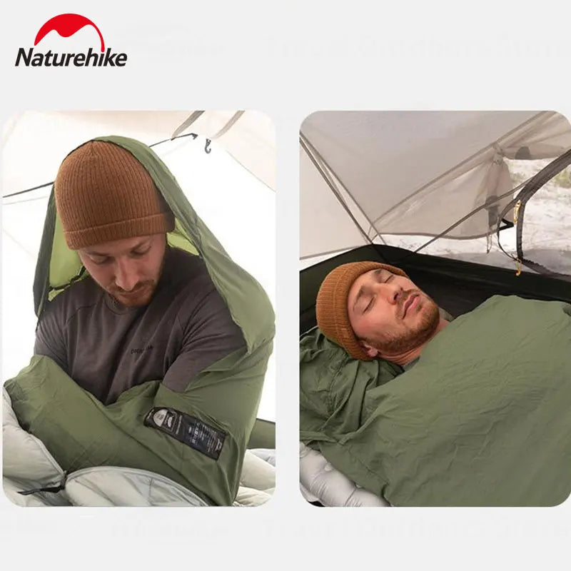 Naturehike Sleeping Bag Liner Tourism Single Stretch Envelope Sleeping Bag 128g Ultralight Camping Sleeping Bags Accessories