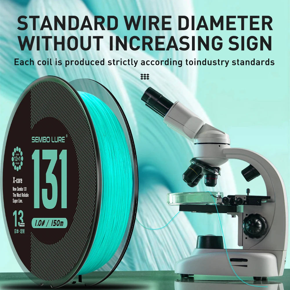 ZUKIBO Sembo 131 Braid Fishing Line Abrasion Resistant Braided Line,Thin Diameter Superline,Tighter Diamond Braid, Zero Stretch