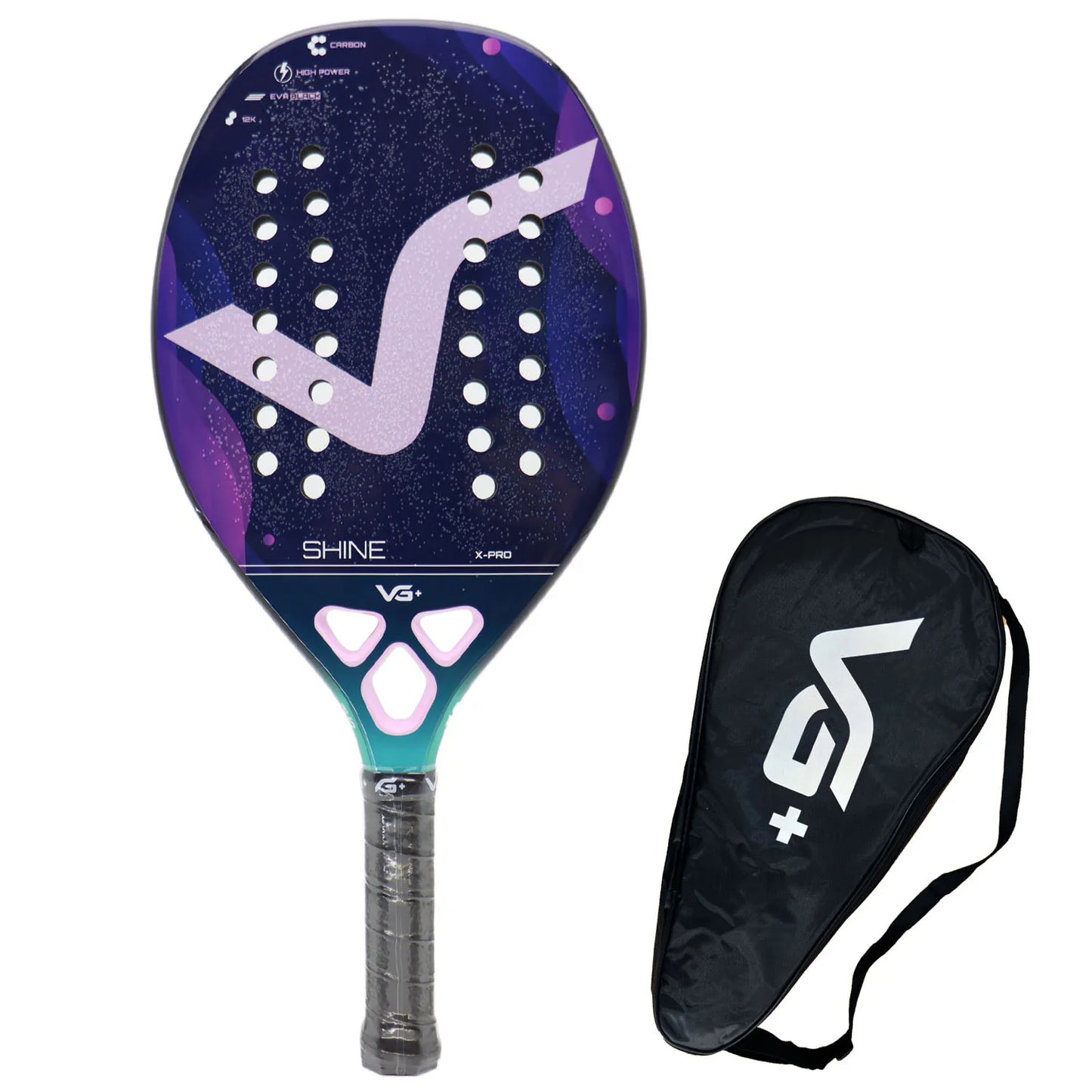 Pro Racket Beach Tennis Full/12K/Kevlar Carbon EVA SOFT with Cover Bag Tenis Raquete Beach Tennis